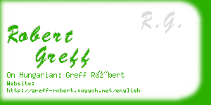 robert greff business card